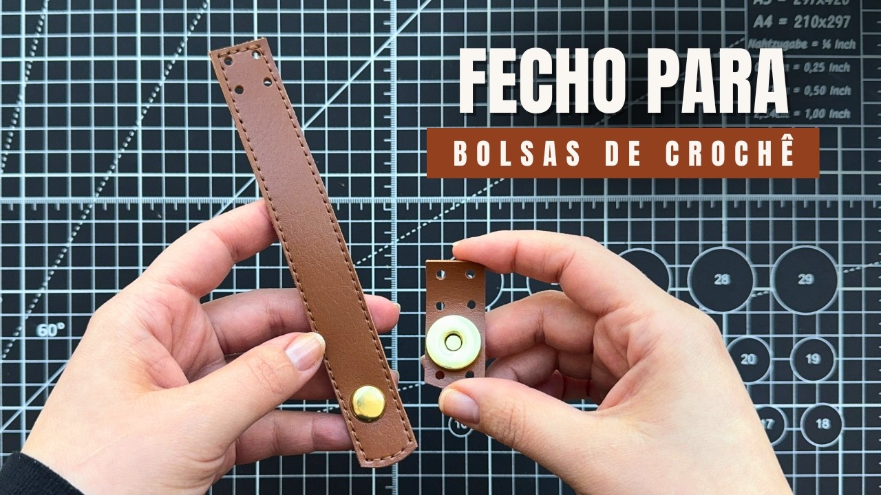 Fecho lapela para bolsa de crochê - Como fazer o seu?!