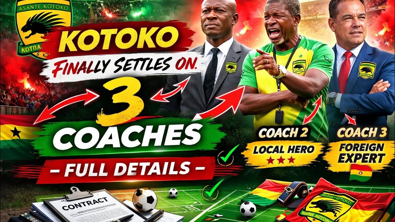 KOTOKO SETTLES ON 3 COACHES TO APPOINT A SUBSTANTIVE COACH FROM - FULL DETAILS 