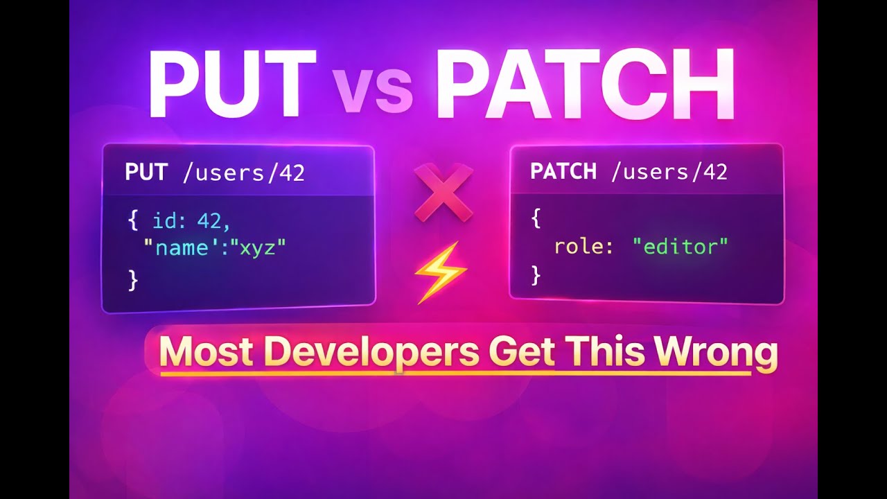 PUT vs PATCH Explained Deeply | REST API Interview Trap (Most Devs Get This Wrong)