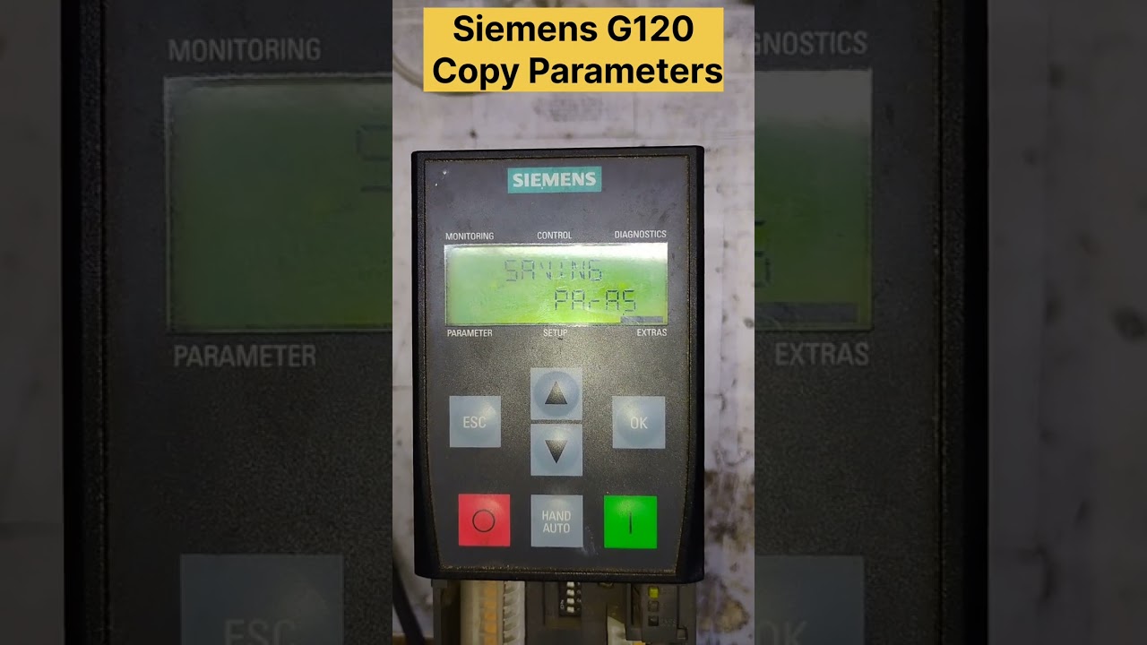 Siemens G120, BOP-2 Tutorial, Parameter Copy, Siemens VFD Backup, Industrial Automation G120 Paramet