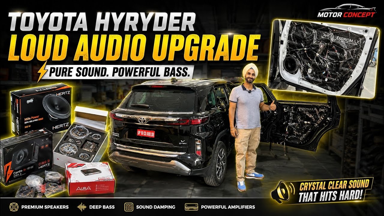 Toyota Hyryder Audio Upgrade For All Variants | Place For Car Audio Upgrade | Motor Concept
