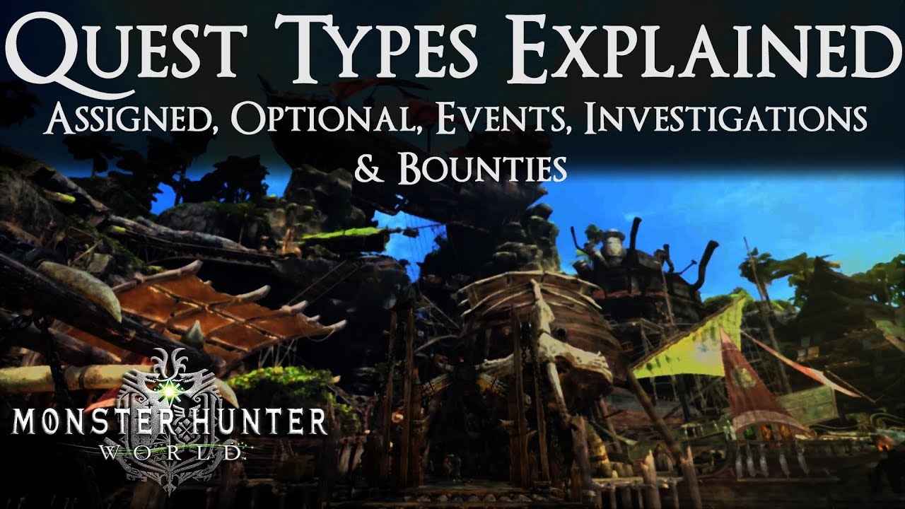Monster Hunter World - Quests Explained - Assigned, Optional Investigations & Bounties