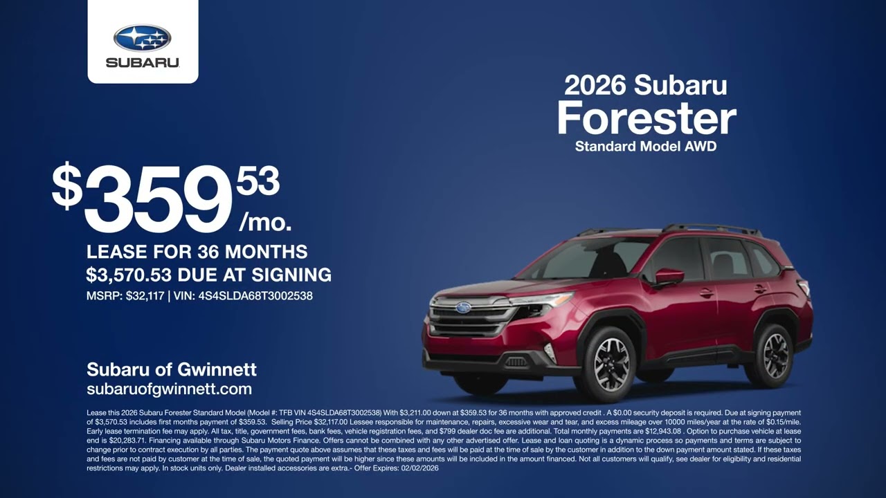 Subaru 01/30/2026 6841038