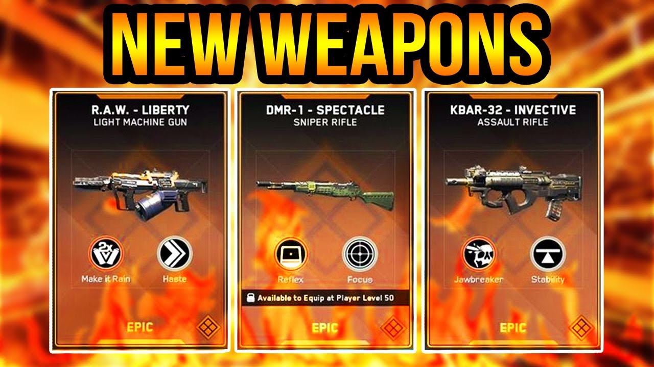 7 *CRAZY* NEW WEAPONS COMING TO INFINATE WARFARE! INFINATE WARFARE DLC WEAPONS!