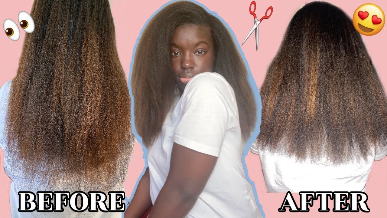 HOW I TRIM MY LONG NATURAL HAIR AT HOME: And refreshing my blowout || Vlogmas Day 7 Simone Nicole