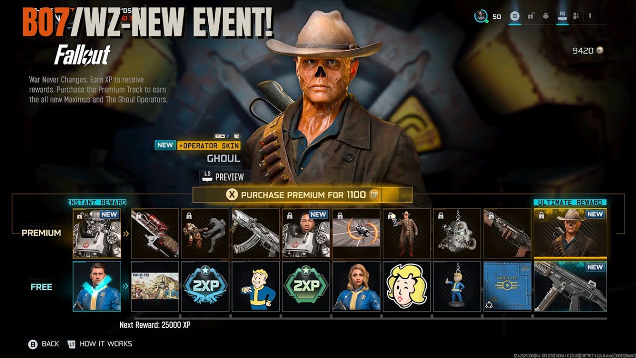 B07/WZ-NEW FALLOUT EVENT! REWARDS/+THE GOUL/MAXIMUS OPERATORS