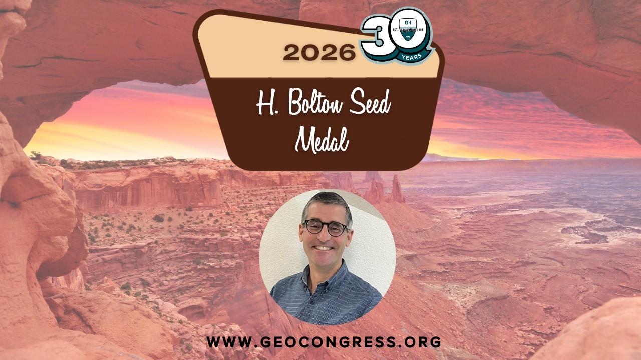 Geo-Congress 2026: H. Bolton Seed Lecture: Ross Boulanger