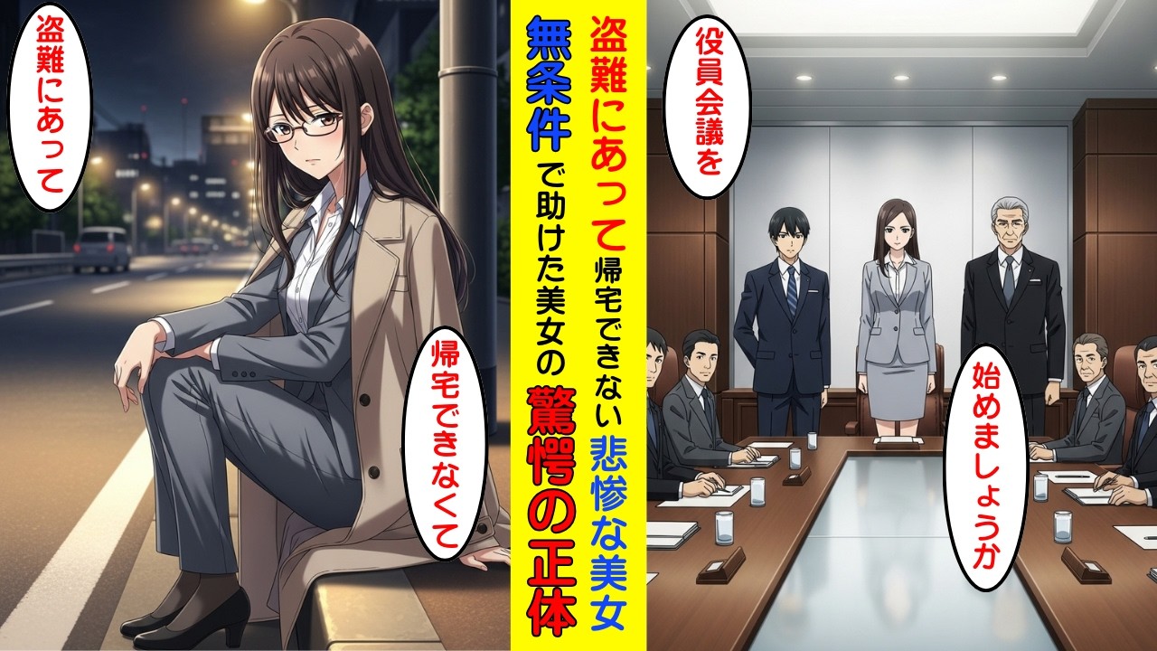 【漫画】盗難にあった悲惨な美女を助けてあげたら、翌日とんでもない事実が判明【ラブコメ】