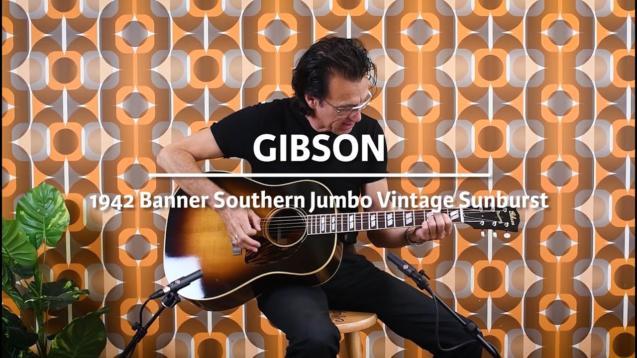 Gibson 1942 Banner Southern Jumbo Vintage Sunburst played by Erwin van Ligten | Demo @ TFOA