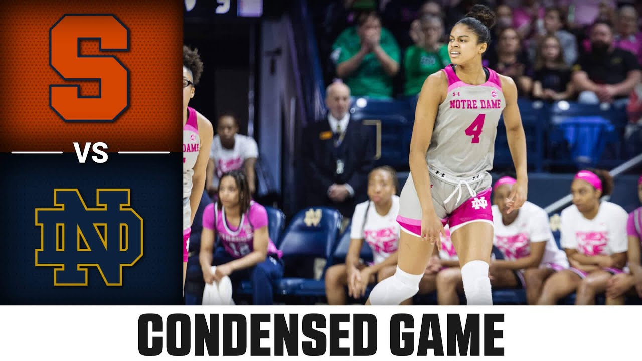 Syracuse vs. Notre Dame Condensed Game |2022-23 ACC Women’s Basketball