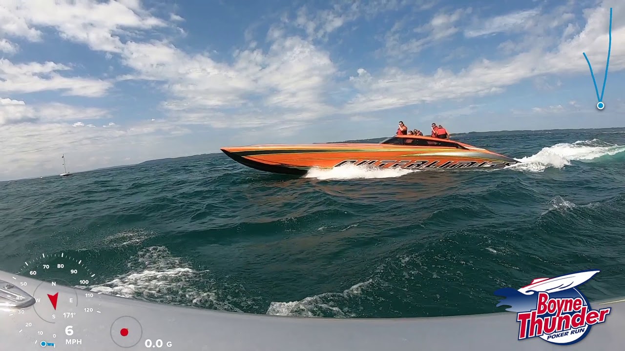 2019 Boyne Thunder Poker Run onboard a  Skater 368