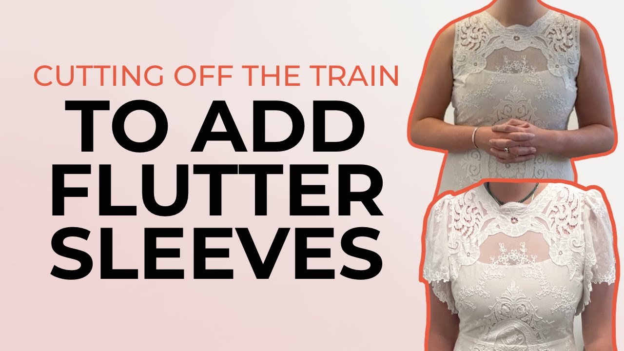 Отрезаю шлейф, чтобы сделать рукав-крылышко