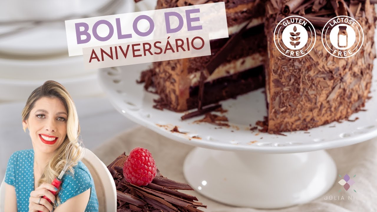 Bolo de Aniversário Sem Glúten e Sem Lactose | Receita Fácil e Deliciosa | Julia Nigro