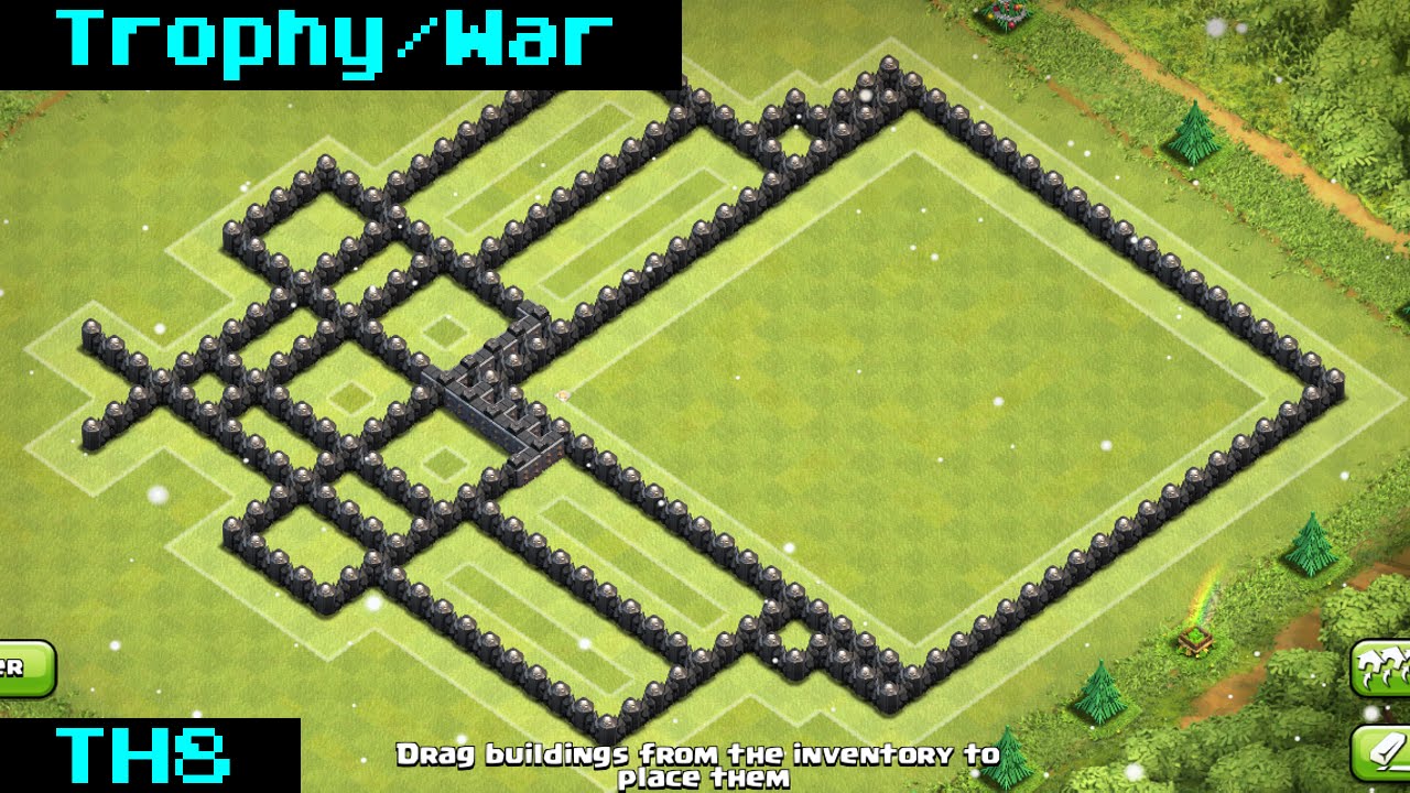 Clash Of Clans | EPIC TH8 TROPHY/WAR BASE 2015 [Eastern Teaser]