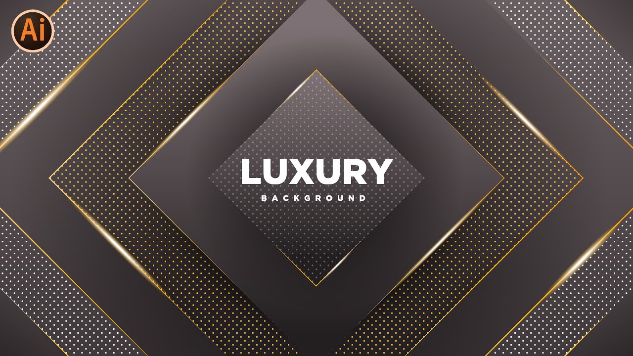 Luxury Background With Glitter Gold | Adobe Illustrator Tutorial