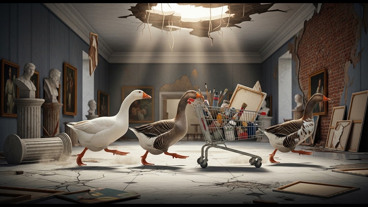 3 gooserads running through and stealing priceless communist artifacts