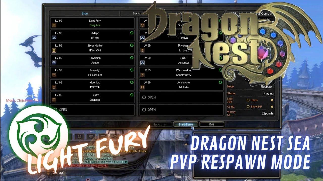 Light Fury ~ Healer is Very Useful in PVP Especially Respawn Mode ~ Dragon Nest SEA