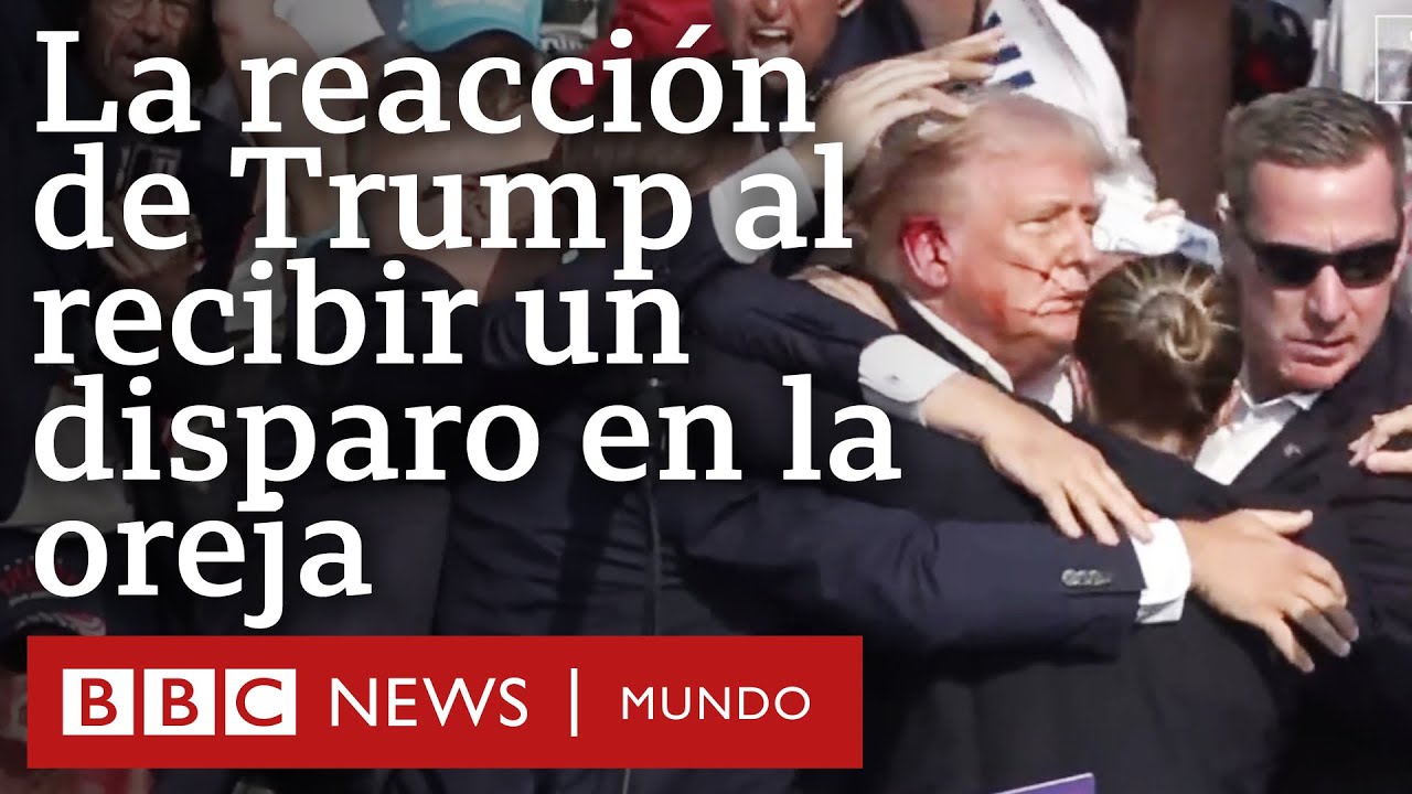El momento en que evac&uacute;an a Donald Trump tras recibir un disparo en la oreja