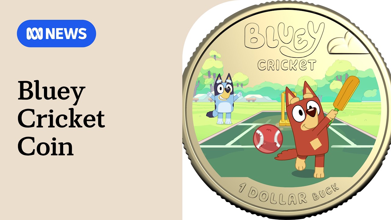 Australian Mint unveils new collectable Bluey cricket $1 coin | ABC NEWS
