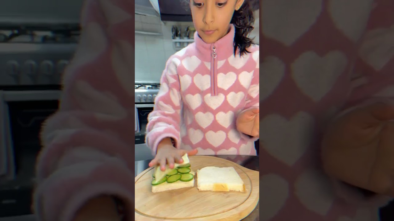 6 year old Chef #cucumbersandwich #minichef #dubaikids