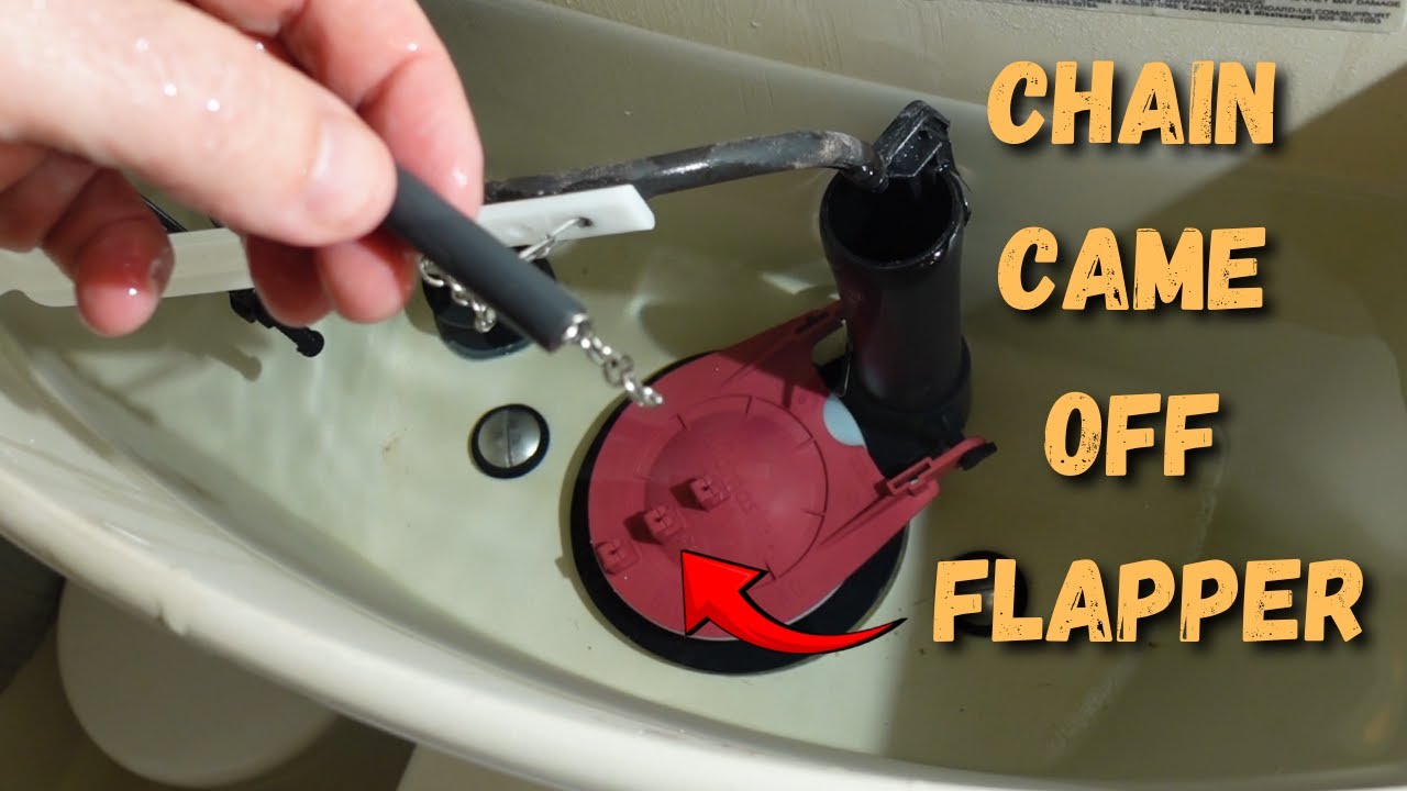 Toilet Chain Came Off the Flapper - HOW TO FIX IT - Fluidmaster  Flapper | American Standard Toilet