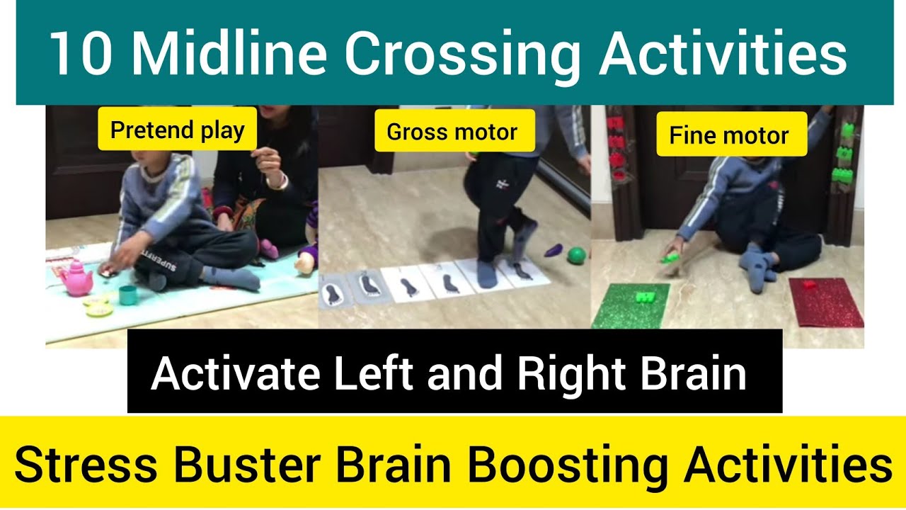 12 midline crossing activities/brain boosting stress buster activities/ Brain activation exercise