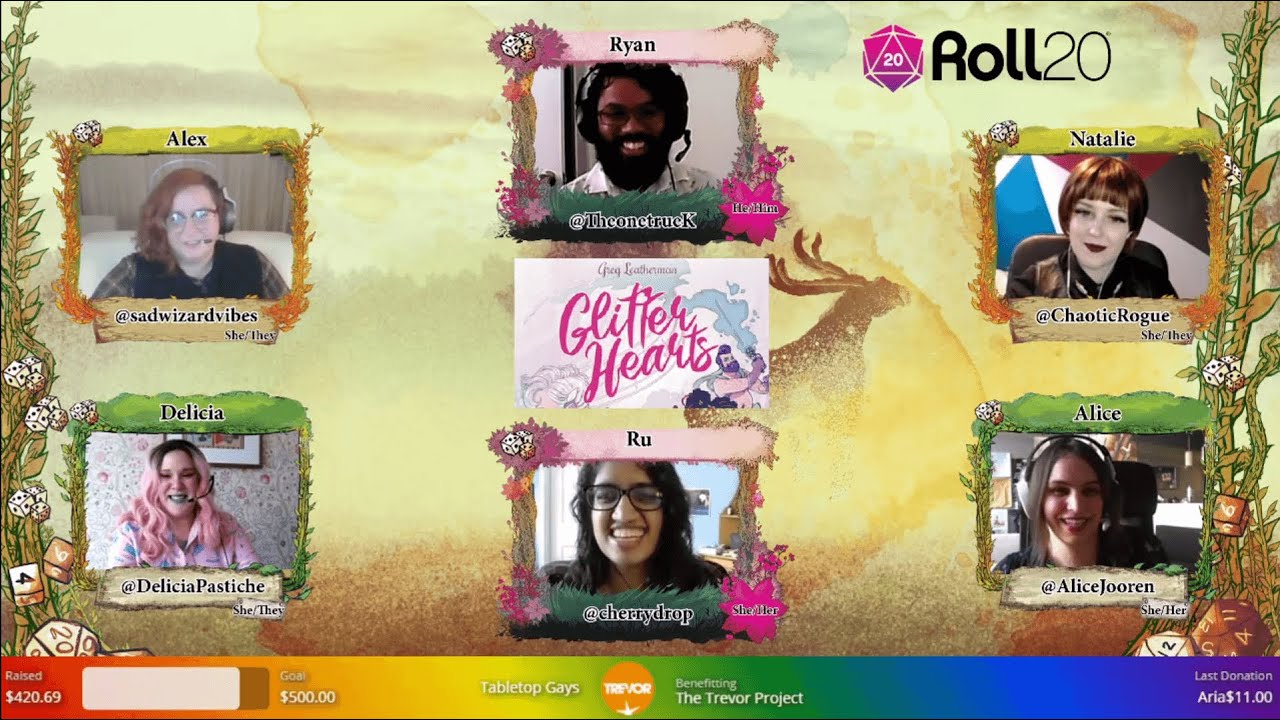 13 hours of Tabletop Gayms!! Glitter Hearts