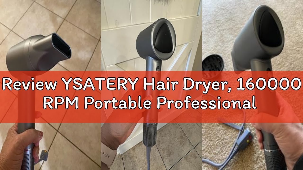 Review YSATERY Hair Dryer, 160000 RPM Portable Professional Ionic Hair Dryer with 500 Million Negati