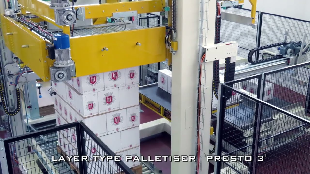 LITA Palletising Systems - Low level infeed layer Palletizer PRESTO 3
