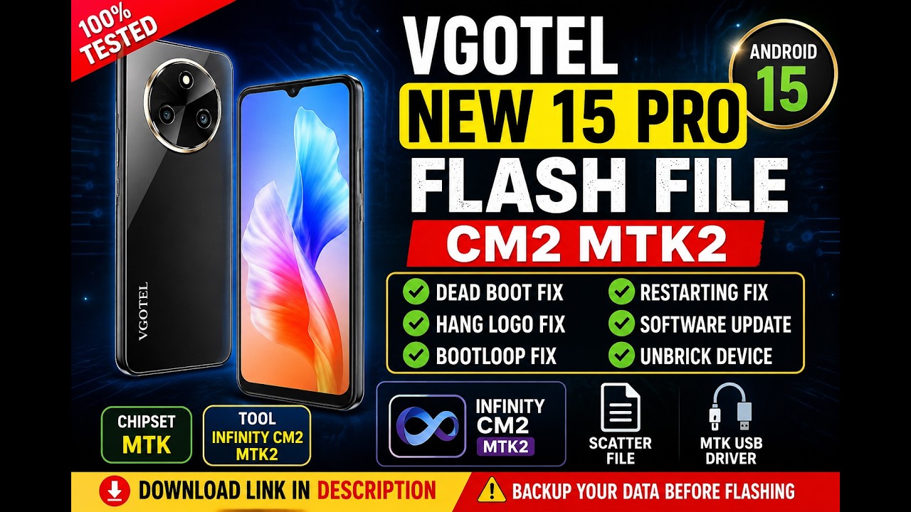NEW 15 Pro Dead Boot Fix | Restart Loop Fix | CM2 MTK Flash File | 💯 Tested | Android 15 | 2026