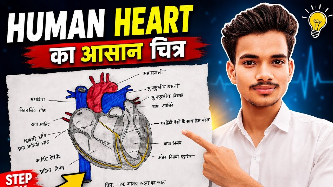 how to make a human heart easy human heart diagram#drawing #art #easydrawing #painting 