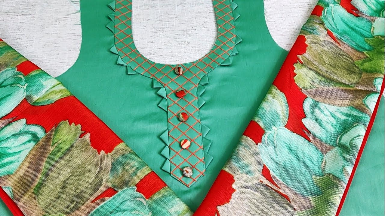 Unique Neck Design for Kurti/Suit /Kameez | Trendy Neck Design with Anchor Thread