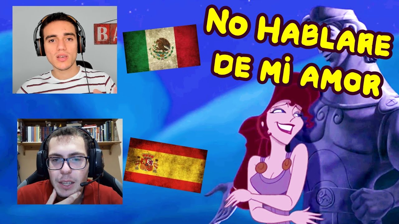 LATINO Y ESPAÑOL REACCIONAN A NO HABLARE DE MI AMOR | HERCULES | DOBLAJE LATINO VS ESPAÑOL| DISNEY