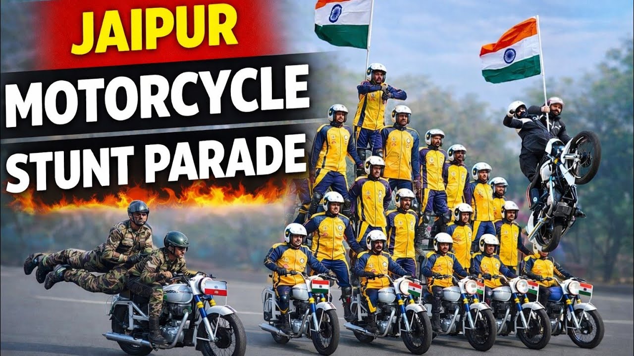 MOTERCYCLE STUNT PARADE JAIPUR | ARMY PARADE JAIPUR 2025 | ARMY DAY PARADE LIVE TODAY 