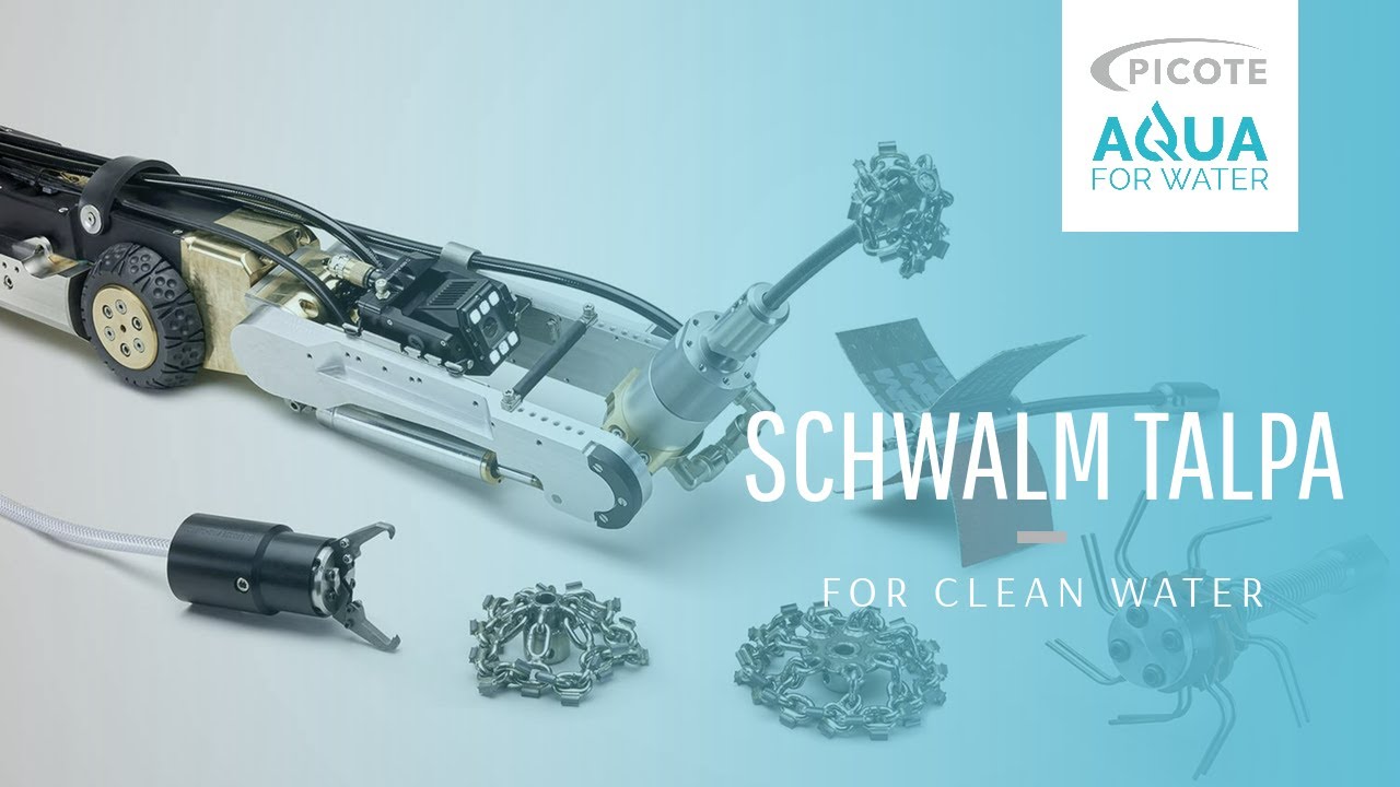 Schwalm Talpa Robots for Picote Aqua. Clean corroded water pipelines quickly and efficiently!