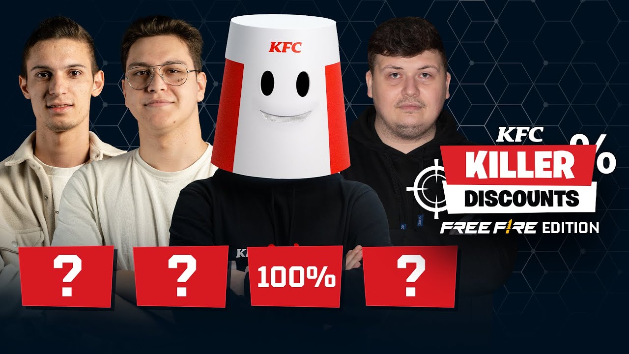 FREE FIRE cu BUSU, KING SEBY, BULL'S EYE GAMING si SPICY LEGEND | KFC KILLER DISCOUNTS