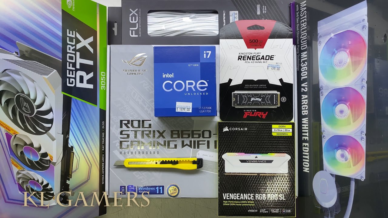 intel Core i7 12700K ASUS ROG STRIX B660-A GAMING WIFI D4 COLORFUL iGAME RTX3050 MASTERLIQUID ML360L