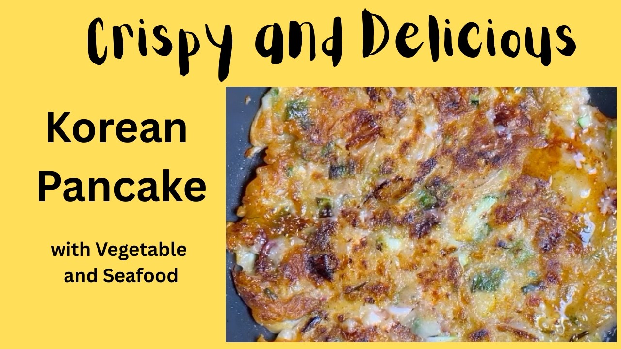 Crispy and Savory -Korean pancake with seafood and vegetable