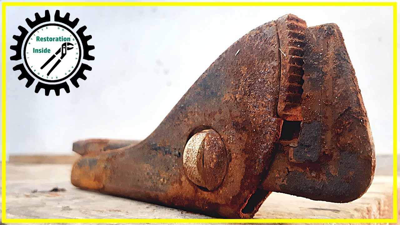 restoration old german self adjusting pipe wrench