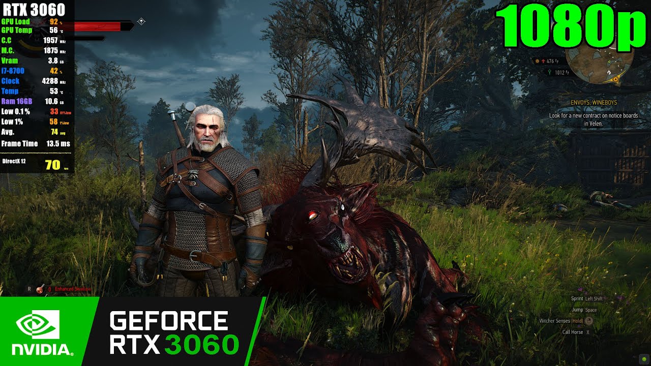 RTX 3060 | The Witcher 3 NEXT GEN - 1080p Ultra+ Graphics