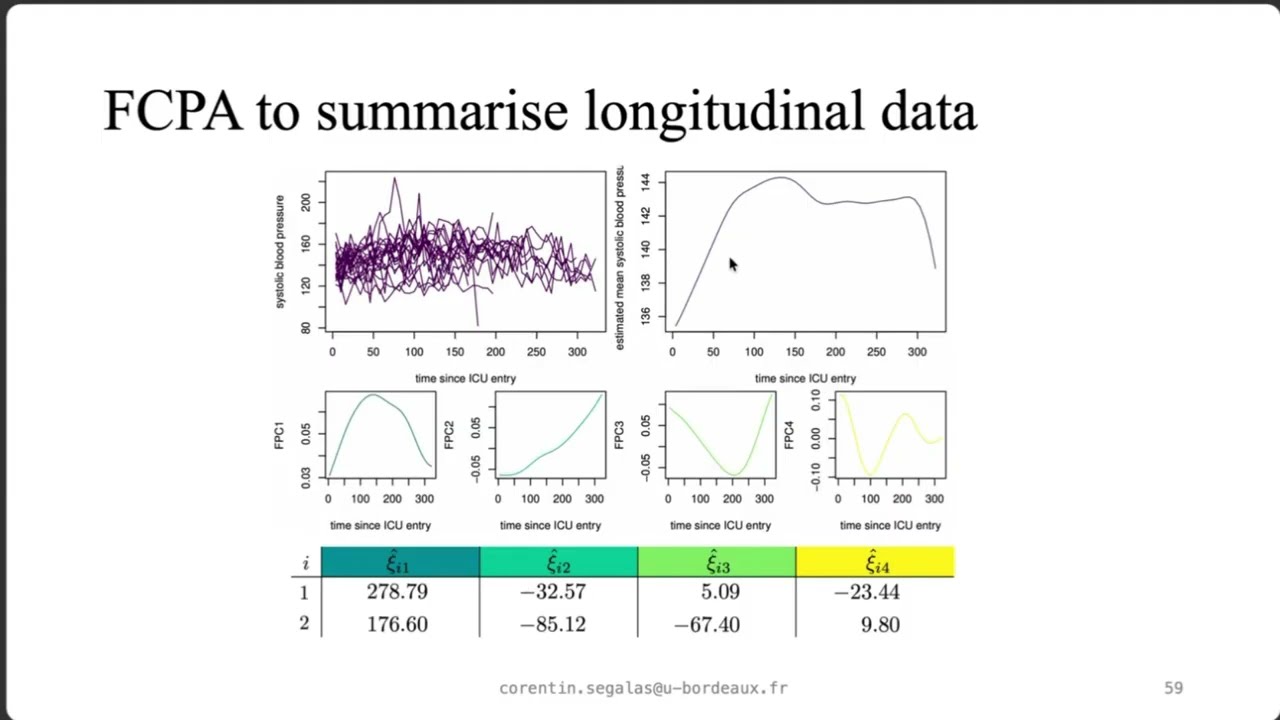 Functional Principal Component Analysis (FPCA) to describe longitudinal data
