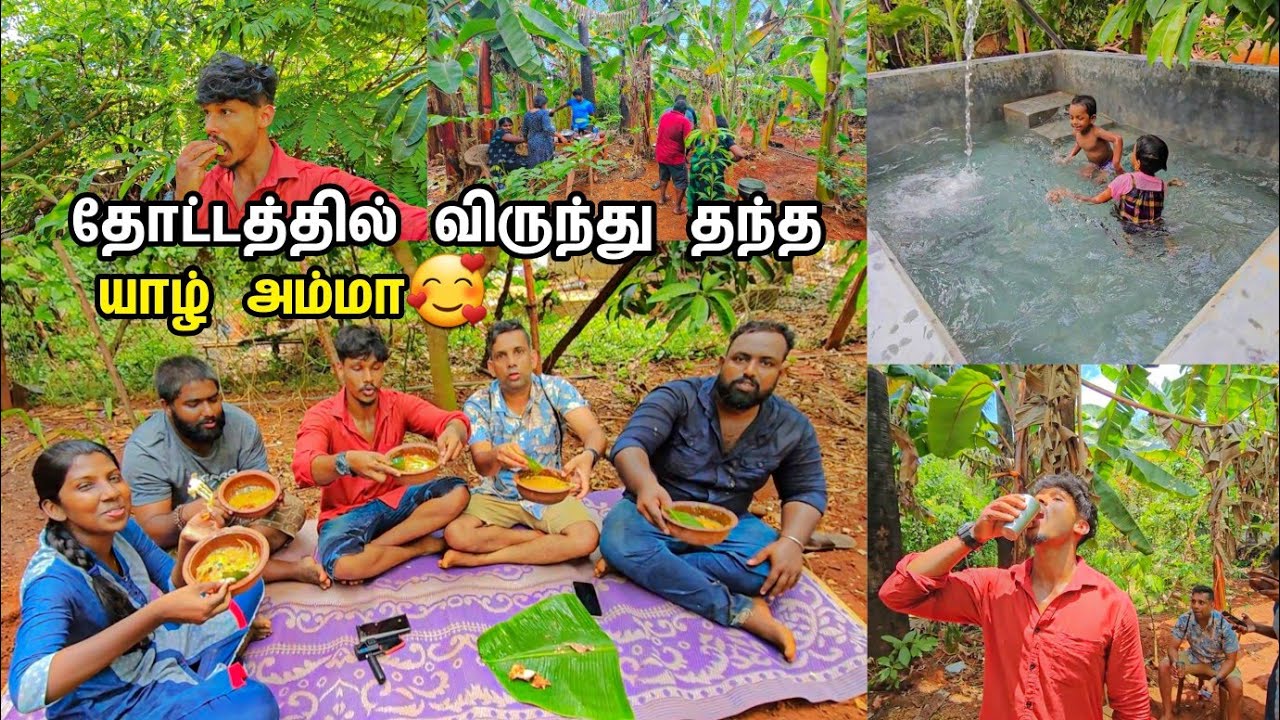 யாழ் அம்மாவின் 🥰 தோட்டத்துக்கு அழைத்து விருந்து தந்த குடும்பம் / Family Vlog