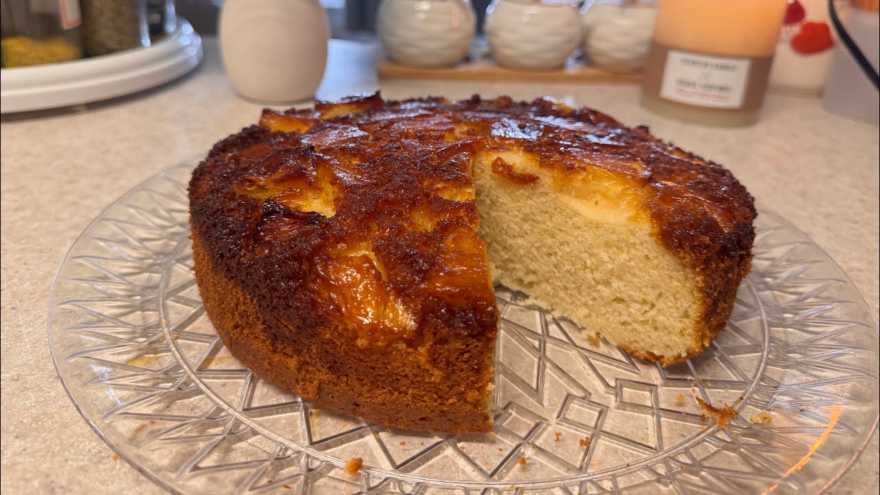 Bolo de Abacaxi Caramelizado de Dar Água na Boca 🍍🤤| RÁPIDO E FÁCIL #bolo #bolodeabacaxi 