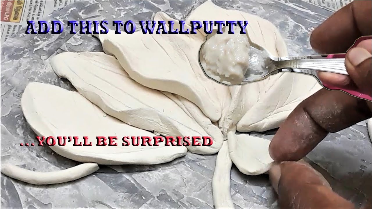 Magnolia flower/Wallputty craft ideas/wallputty art/wall hanging craft ideas