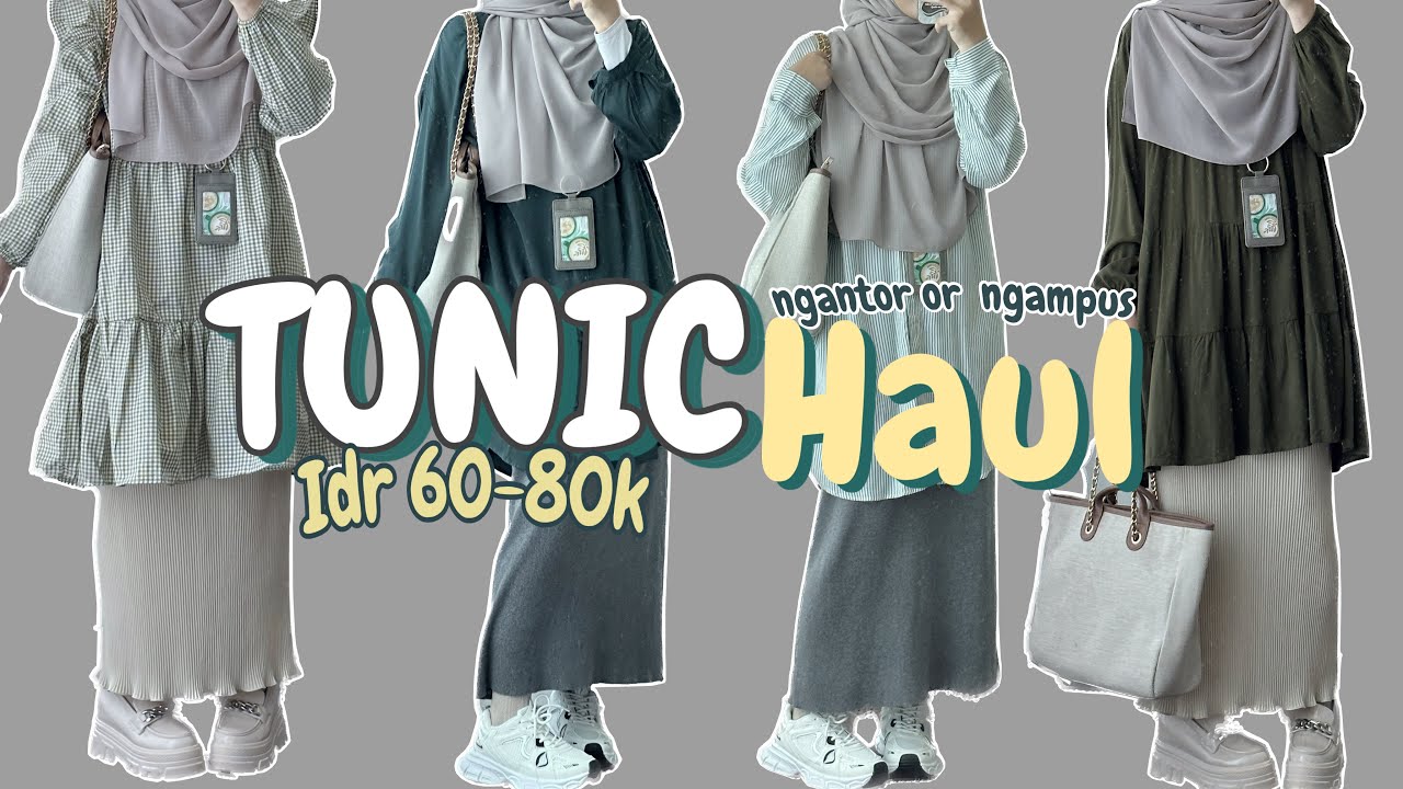 SHOPEE HAUL 2023 TUNIK OFFICE LOOK ! 60-80K MURAH BGTT!!!