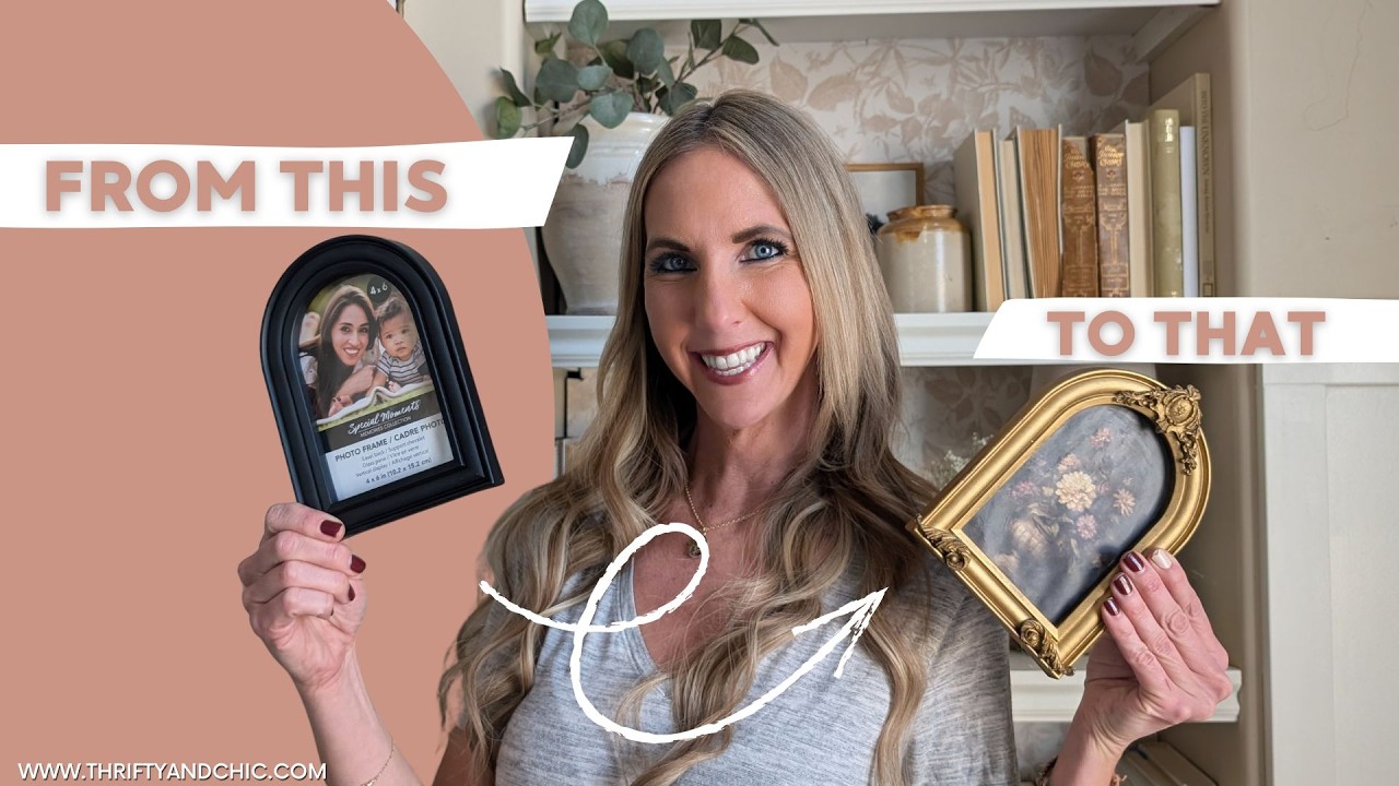 Лайфхак с рамками из магазина «Всё по доллару»: как придать дешевым рамкам винтажный вид.