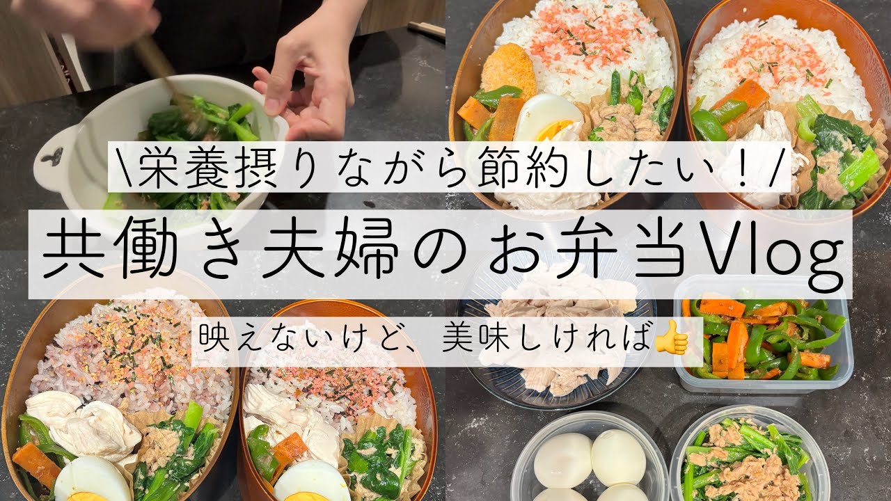 【共働き】28歳夫婦の映えないお弁当Vlog🍱✍