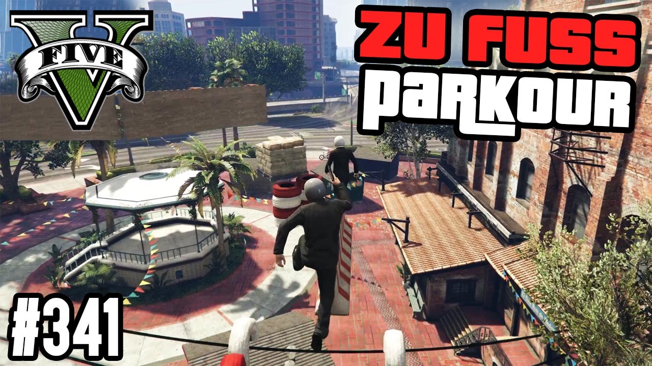 HARTER ZU FUß PARKOUR - GEFÄHRLICHE SPRÜNGE ! (+DOWNLOAD) | GTA V - CUSTOM MAP RENNEN
