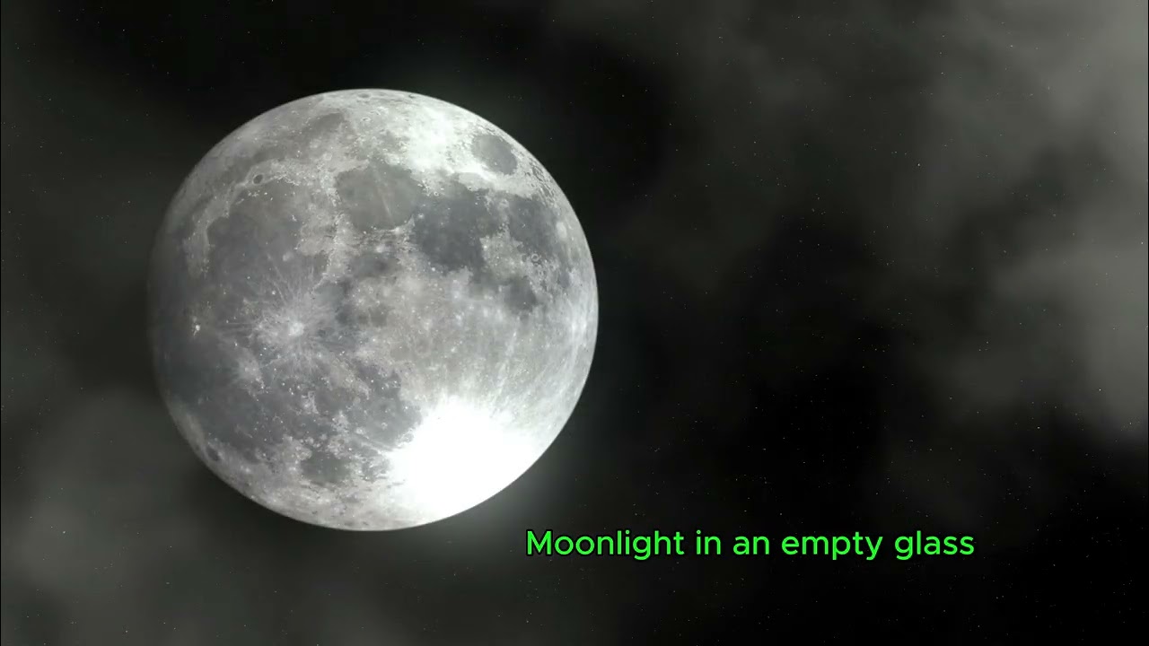 Moonlight in an empty glass