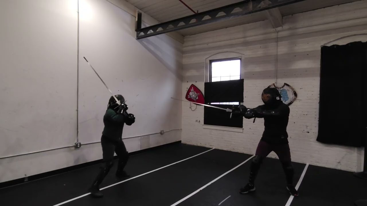Claire vs Zach longsword sparring (1/18/26)